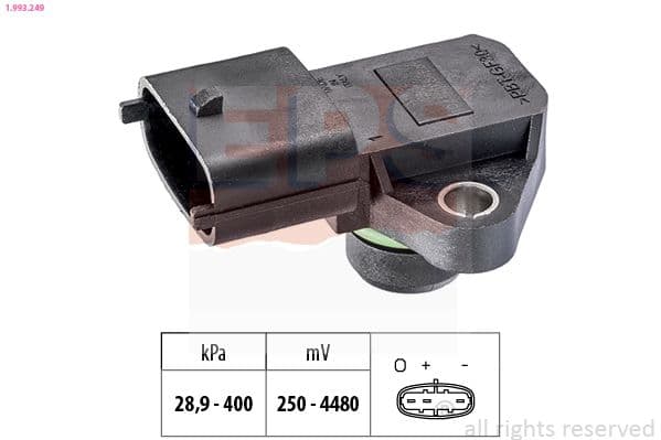 senzor presiune aer EPS Made in Italy - OE Equivalent 1.993.249
