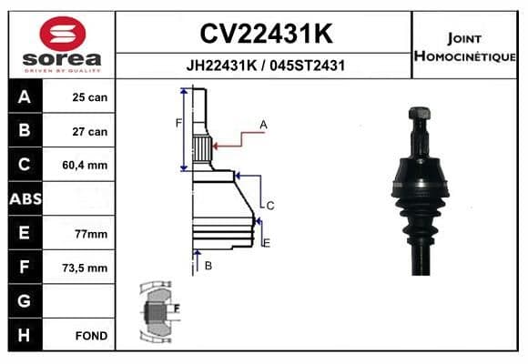 Set articulatie, planetara EAI CV22431K
