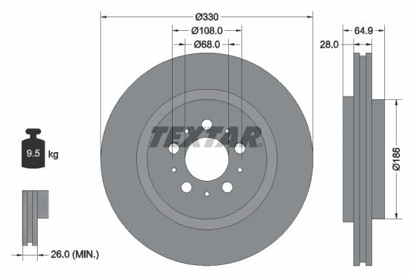 Disc frana TEXTAR PRO 92178303