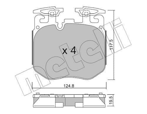 set placute frana,frana disc METELLI 22-1147-0