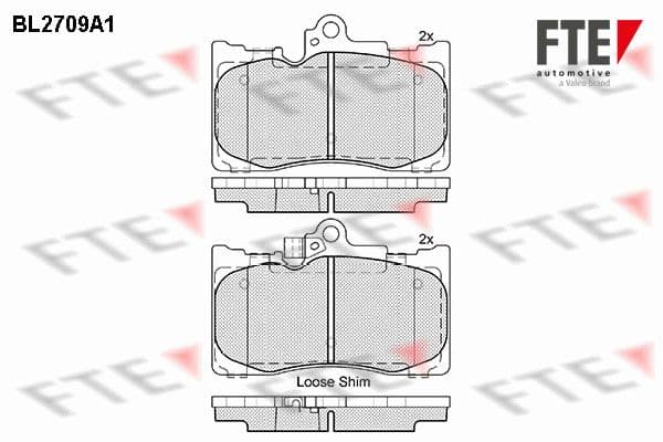 set placute frana,frana disc FTE 9010935