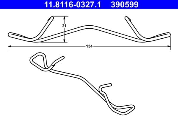 Arc, etrier frana ATE 11.8116-0327.1