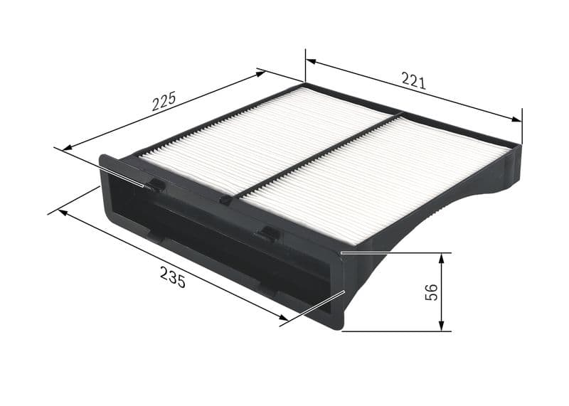 Filtru, aer habitaclu BOSCH 1 987 432 262