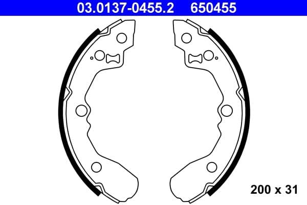 Set saboti frana ATE 03.0137-0455.2