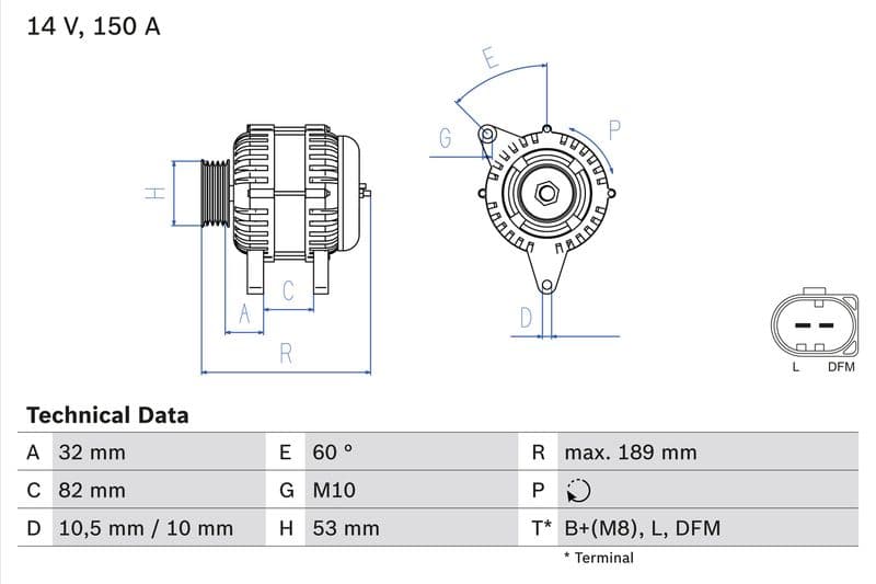 Generator / Alternator BOSCH 0 986 047 140