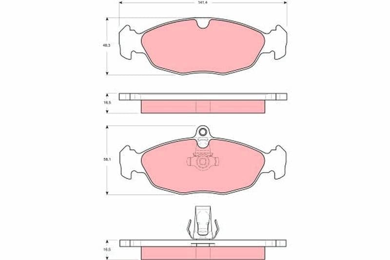 set placute frana,frana disc TRW GDB1569