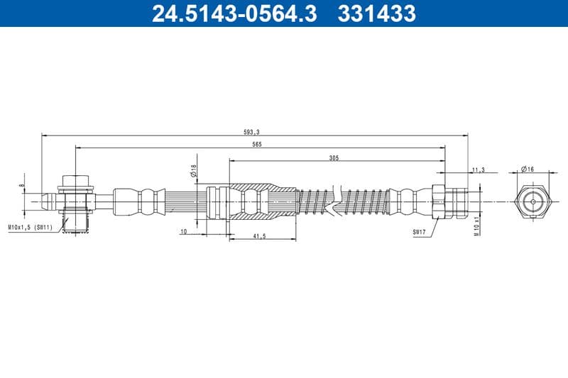 Furtun frana ATE 24.5143-0564.3