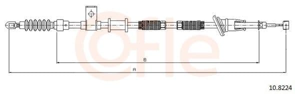 Cablu, frana de parcare COFLE 10.8224