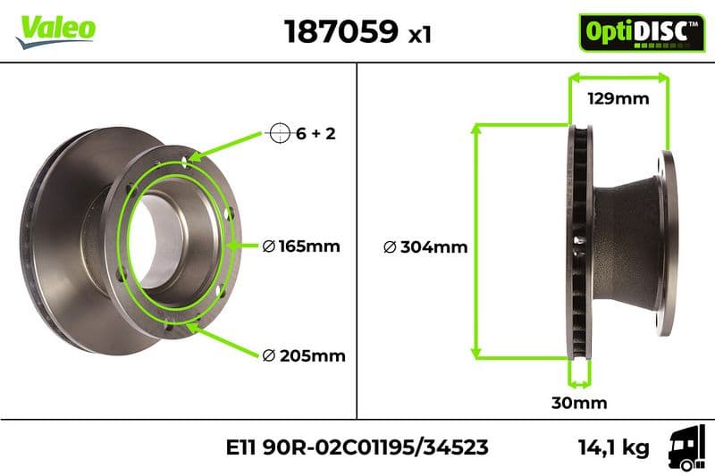 Disc frana VALEO 187059