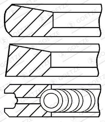Set segmenti piston GOETZE ENGINE 08-287100-00