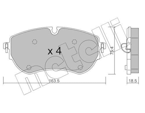 set placute frana,frana disc METELLI 22-1172-1