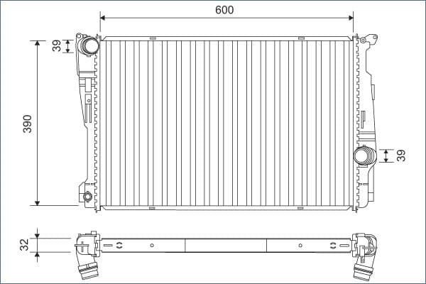 Radiator, racire motor VALEO 701162