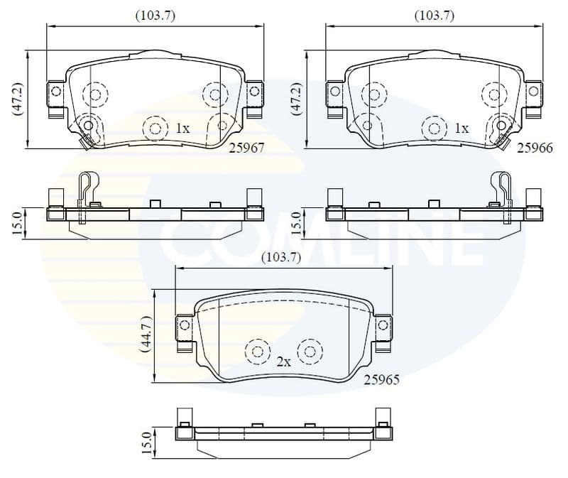 set placute frana,frana disc COMLINE CBP32277