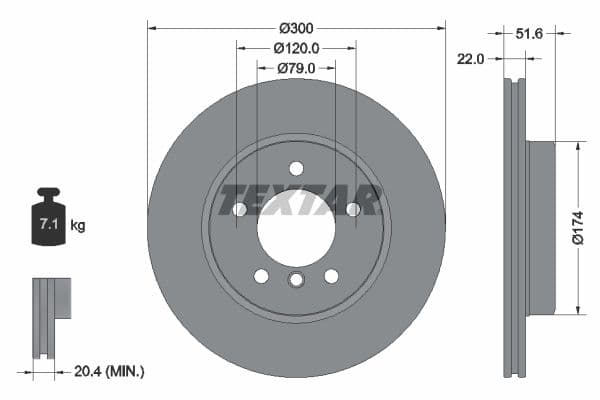 Disc frana TEXTAR PRO+ 92097205
