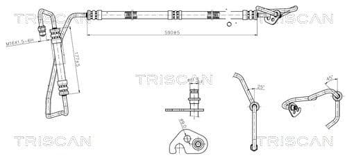Furtun hidraulic, sistem de directie TRISCAN 8516 16014