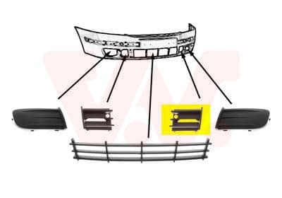 Grila ventilatie, bara protectie VAN WEZEL ** Equipart ** 7622593