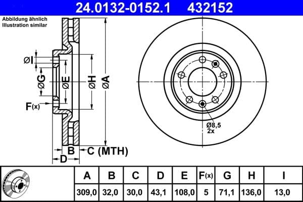 Disc frana ATE 24.0132-0152.1