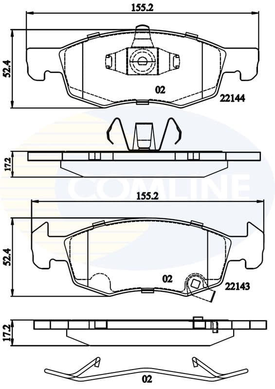 set placute frana,frana disc COMLINE CBP32301