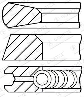 Set segmenti piston GOETZE ENGINE 08-784800-00