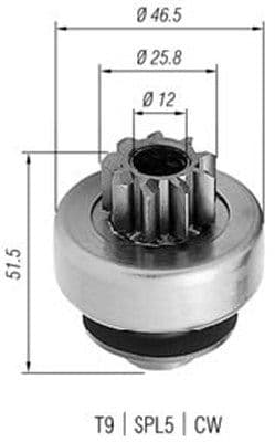 Pinion electromotor MAGNETI MARELLI 940113020248