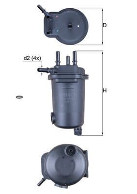 filtru combustibil MAHLE KL 632D