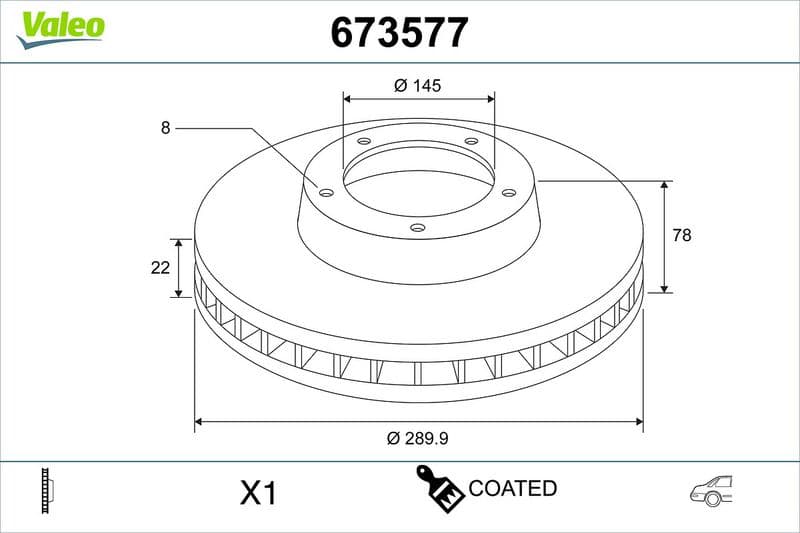 Disc frana VALEO 673577