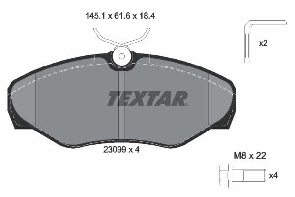 set placute frana,frana disc TEXTAR Q+ 2309902