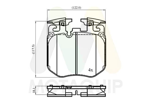 set placute frana,frana disc MOTAQUIP LVXL2227
