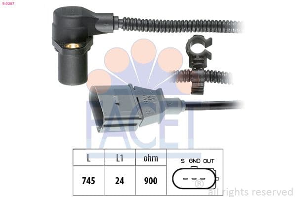 Senzor impulsuri, arbore cotit FACET Made in Italy - OE Equivalent 9.0267