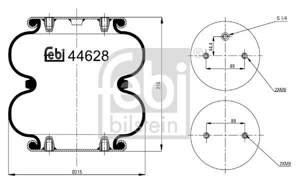 Burduf, suspensie pneumatica FEBI BILSTEIN 44628