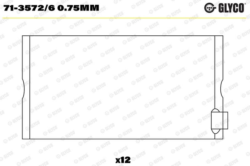 Cuzinet bielă GLYCO 71-3572/6 0.75mm