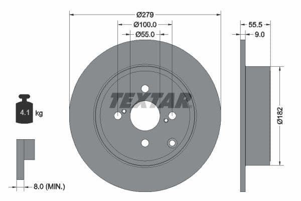 Disc frana TEXTAR PRO 92126303