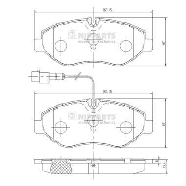 set placute frana,frana disc NIPPARTS N3601100