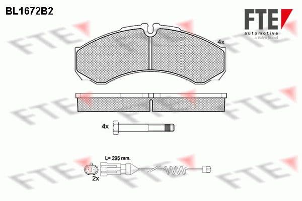 set placute frana,frana disc FTE 9010286