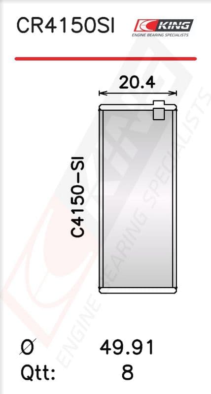 Cuzinet bielă KING CR4150SI0.25