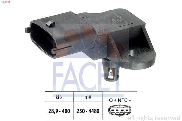 senzor presiune aer FACET Made in Italy - OE Equivalent 10.3357
