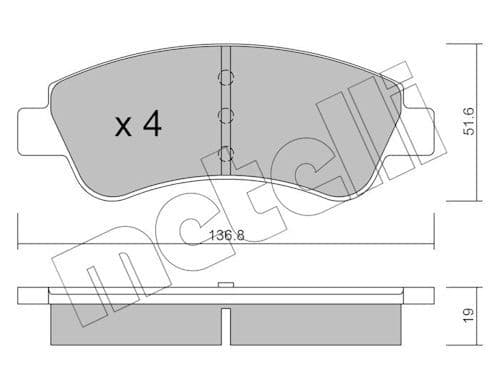 set placute frana,frana disc METELLI 22-0327-0