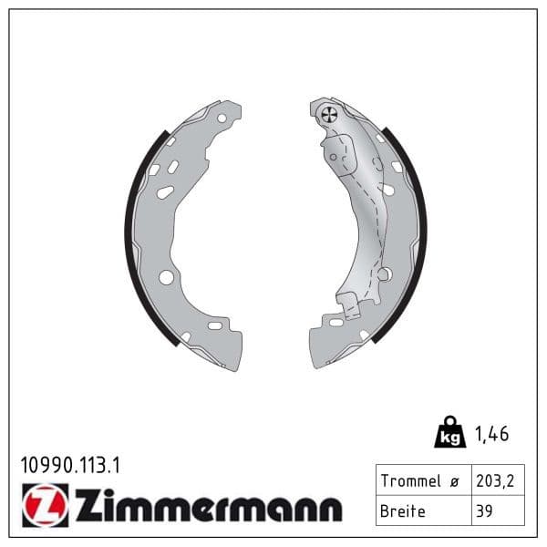 Set saboti frana ZIMMERMANN 10990.113.1