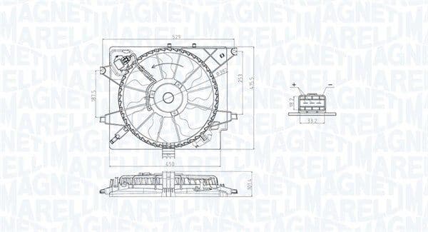 Ventilator, radiator MAGNETI MARELLI 069422789010