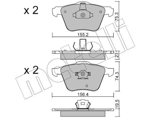 set placute frana,frana disc METELLI 22-0599-0