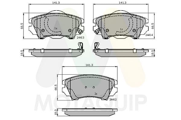 set placute frana,frana disc MOTAQUIP LVXL1394