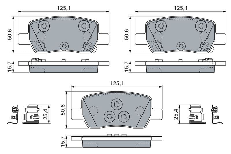 set placute frana,frana disc BOSCH 0 986 460 297