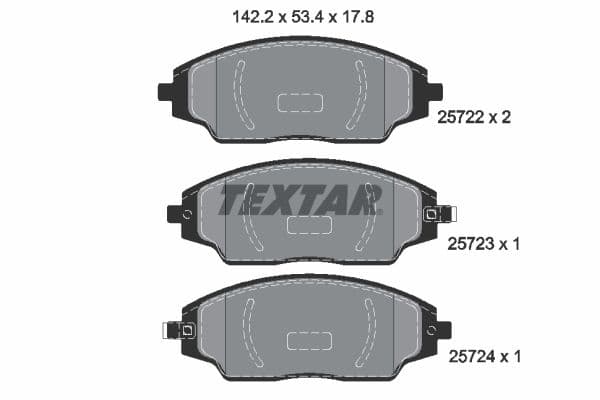 set placute frana,frana disc TEXTAR 2572201
