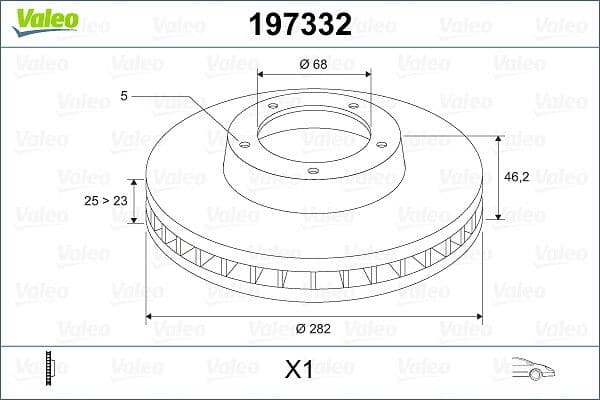 Disc frana VALEO 197332