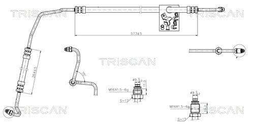 Furtun hidraulic, sistem de directie TRISCAN 8516 25005