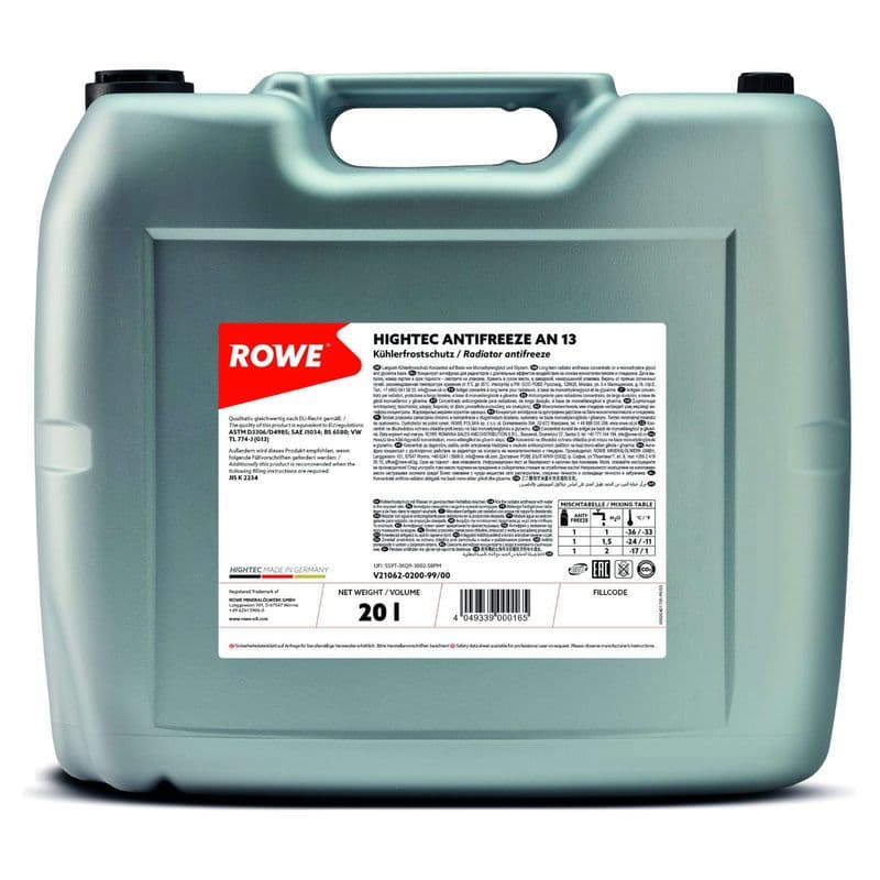 Antigel ROWE HIGHTEC ANTIFREEZE COOLANT AN 13 21062-0200-99