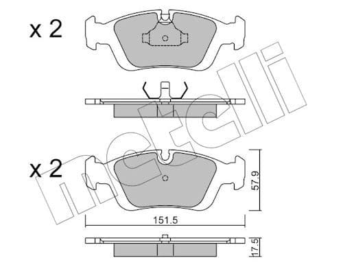 set placute frana,frana disc METELLI 22-0124-0
