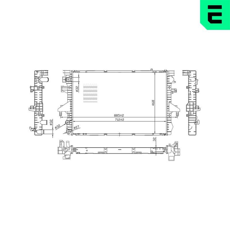 Radiator, racire motor ERA 673083