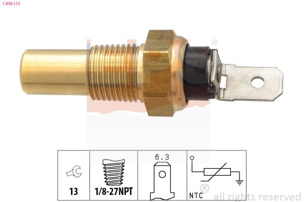 senzor,temperatura lichid de racire EPS Made in Italy - OE Equivalent 1.830.115