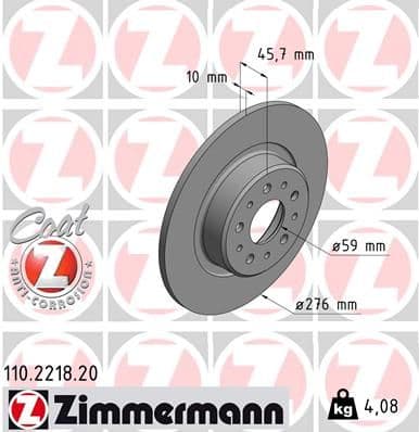 Disc frana ZIMMERMANN COAT Z 110.2218.20
